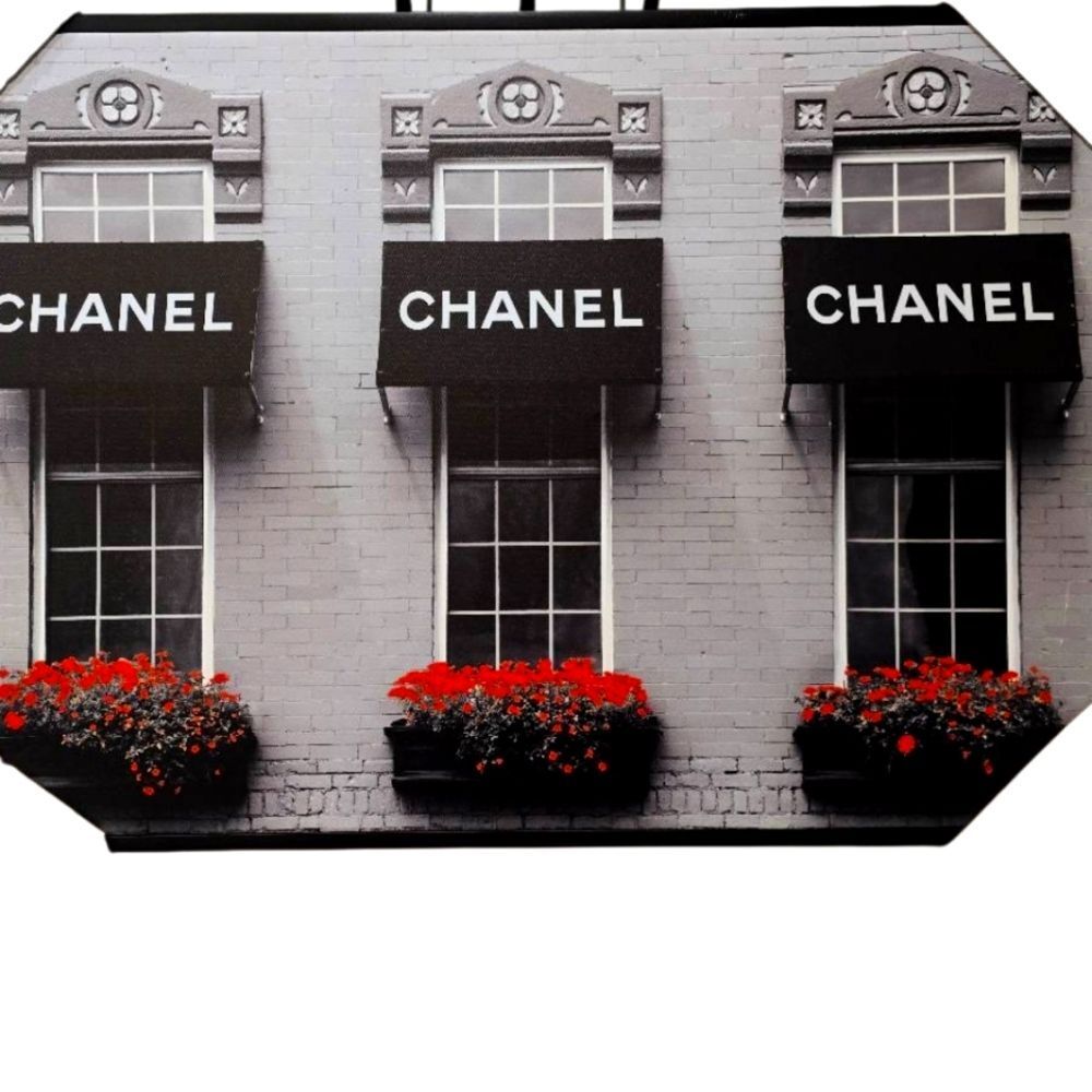 At Home Chanel Store Front Framed Canvas Wall Decor